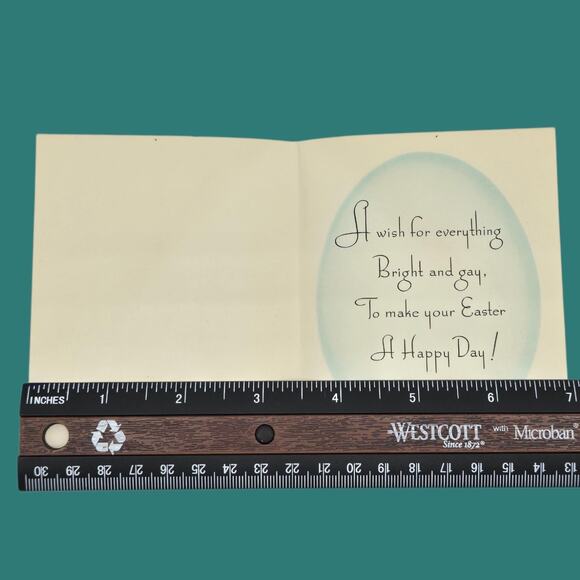 Marjorie Cooper Easter Two Cherub Angels Play Trumpets Vintage Rust Craft Card - Picture 8 of 9